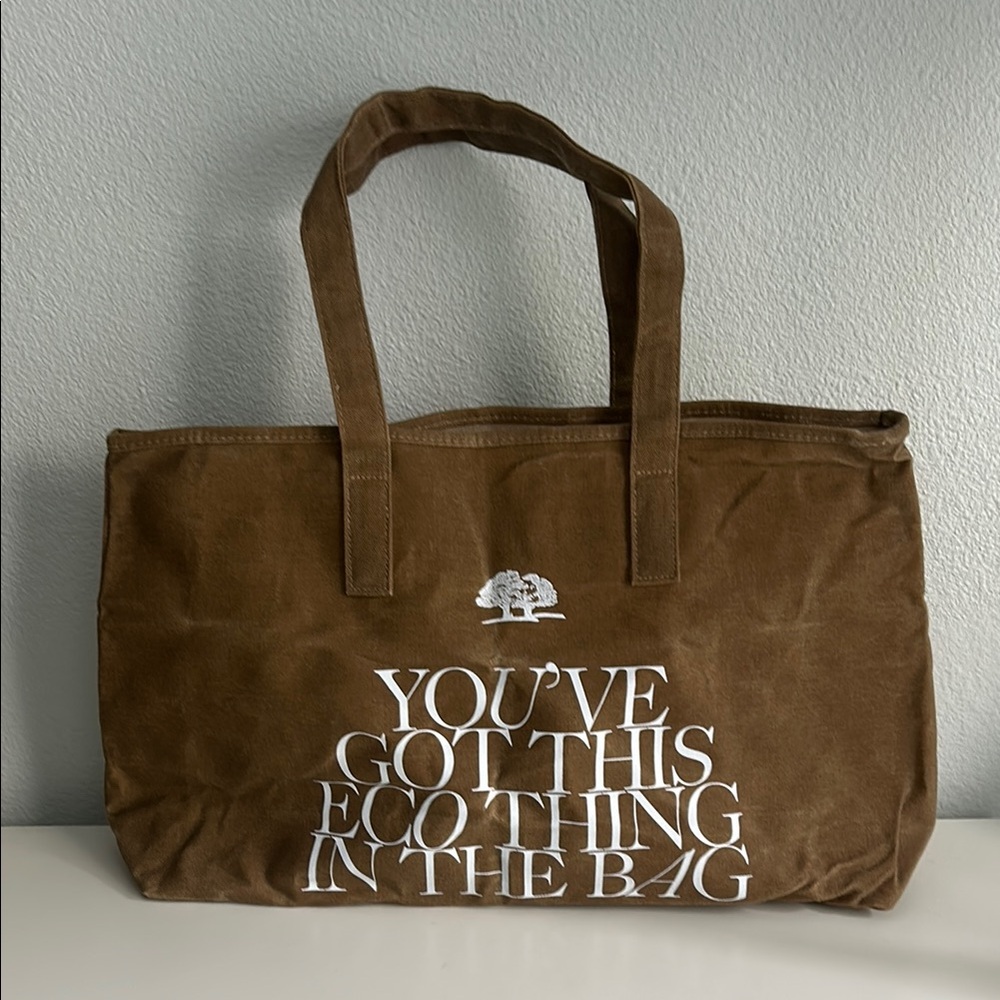 NEW Origins Tan Canvas Tote Bag